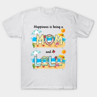 Happiness Is Being A Mom And Lala Summer Beach Happy Mother's T-Shirt